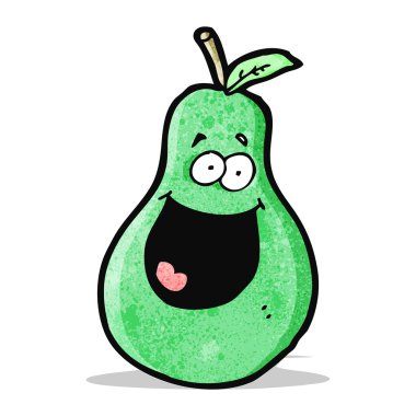 karikatür mutlu armut