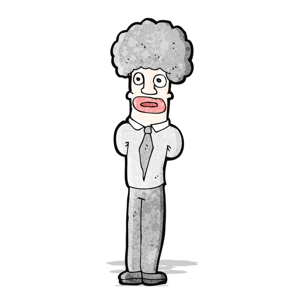 Cartoon saai office nerd — Stockvector