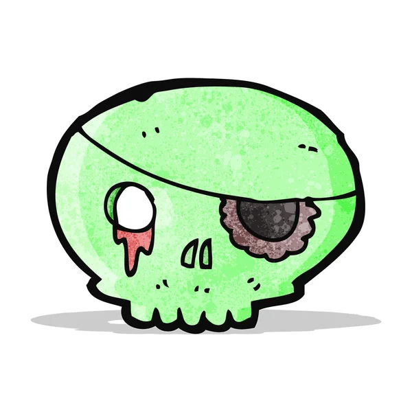 Cartoon spooky pirate skull — Stock Vector