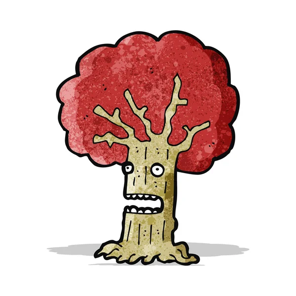 Cartoon frightened tree — Stock Vector