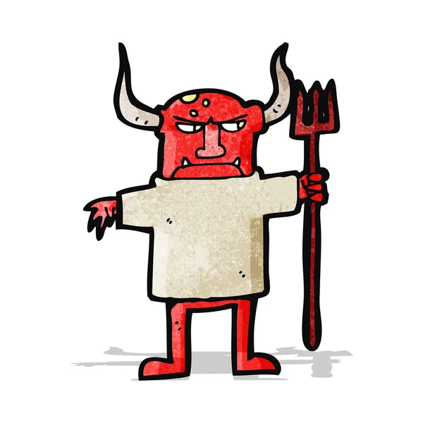 Dibujos animados diablo hombre — Archivo Imágenes Vectoriales