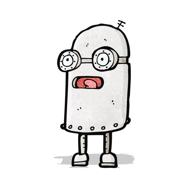 Pequeño robot de dibujos animados — Vector de stock