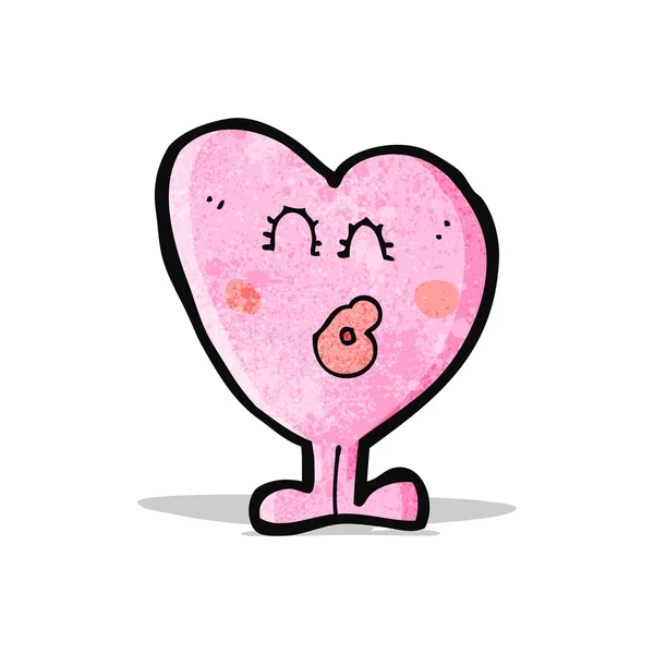 Divertido corazón de dibujos animados — Vector de stock