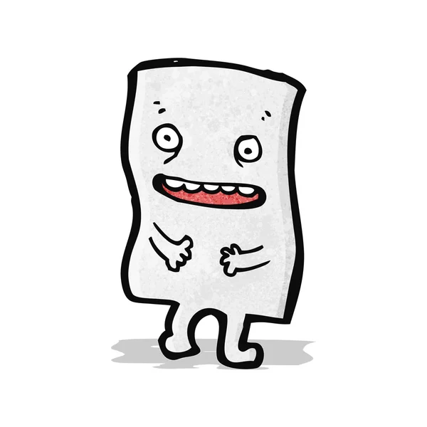 Hoja de papel personaje de dibujos animados — Vector de stock