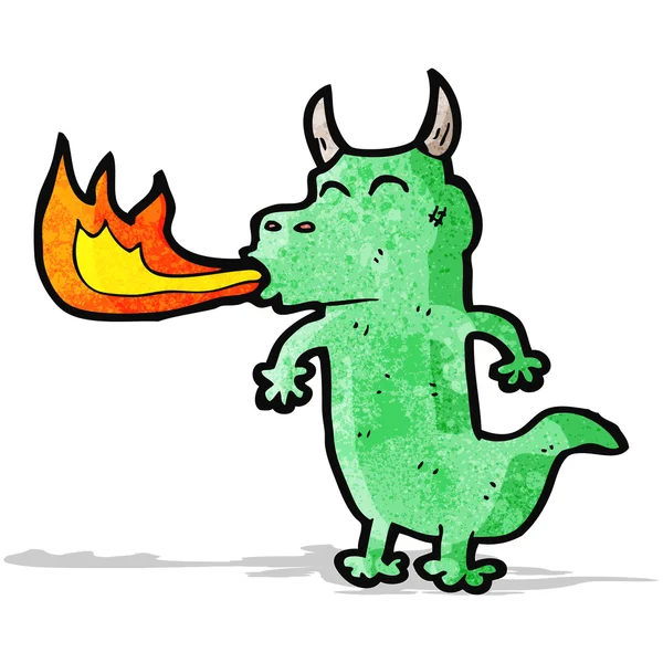 Смішні дракон мультфільм — стоковий вектор