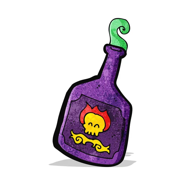 Cartoon poison bottle — Stock Vector
