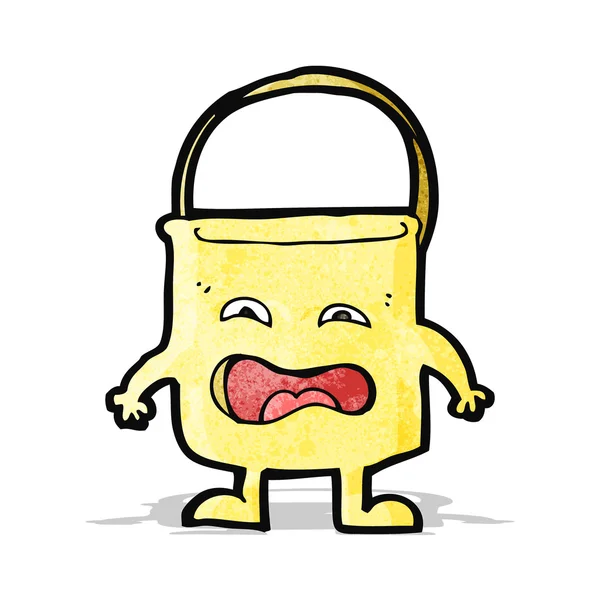 Bucket cartoon character — Stock Vector