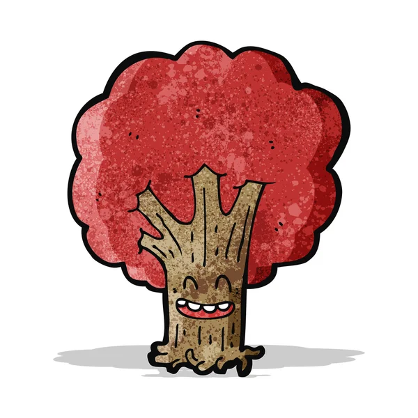 Personaje de dibujos animados árbol — Vector de stock