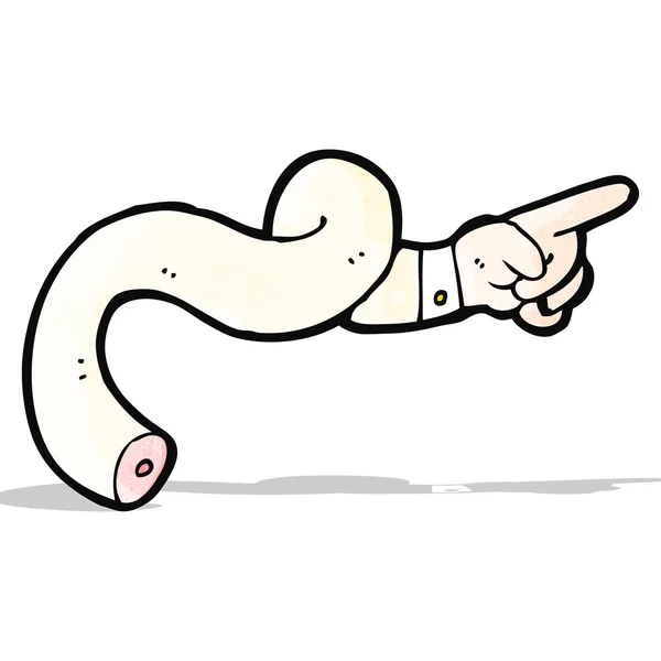 Zeigende Hand Cartoon — Stockvektor