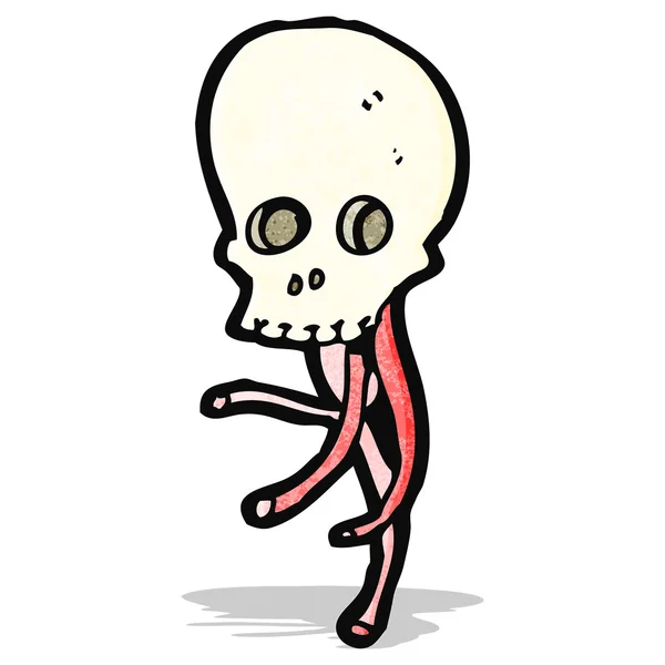 Cartoon gross skull — Stock Vector