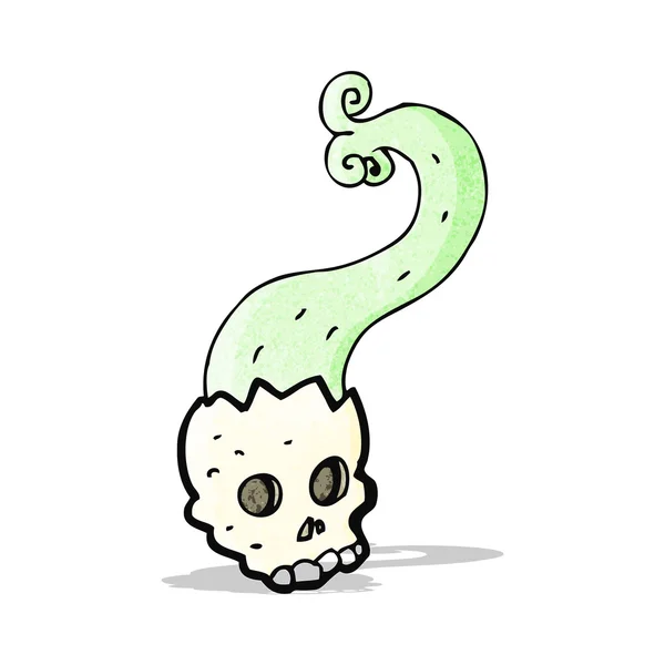 Calavera encantada de dibujos animados — Vector de stock