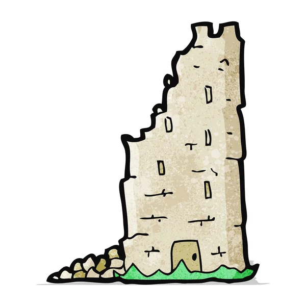 Torre del castillo viejo de dibujos animados — Vector de stock