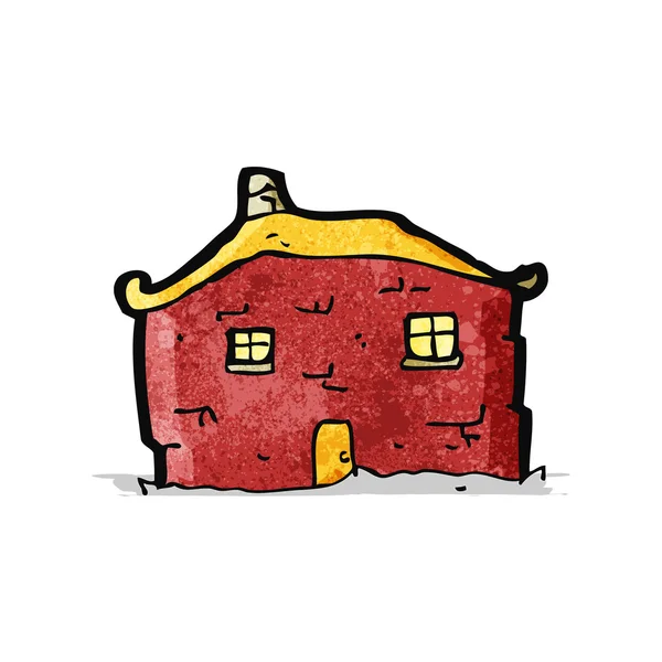 Oude tumbledown huis cartoon — Stockvector