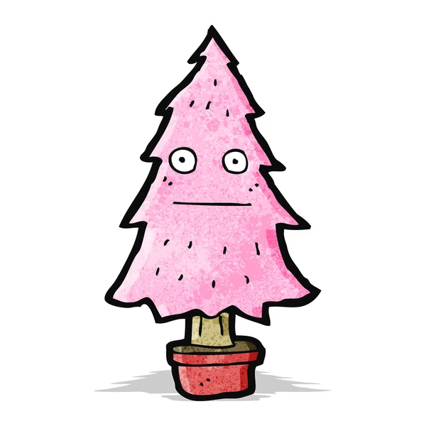 Cartoon rosa Baum — Stockvektor