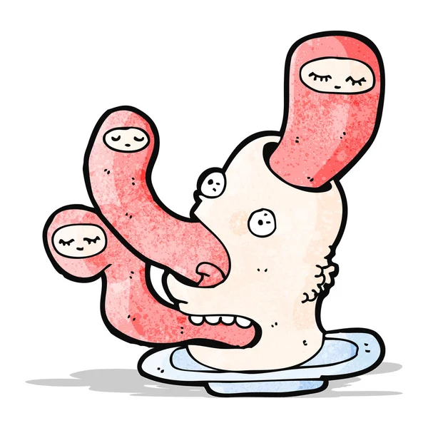 Cartoon gek monster hallucinatie — Stockvector