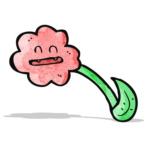 Rolig blomma tecknad figur — Stock vektor