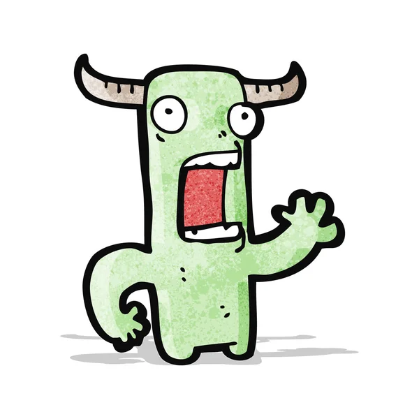 Desenhos animados pequeno monstro louco —  Vetores de Stock