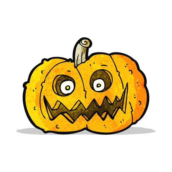 Spooky pumpa cartoon — Stock vektor