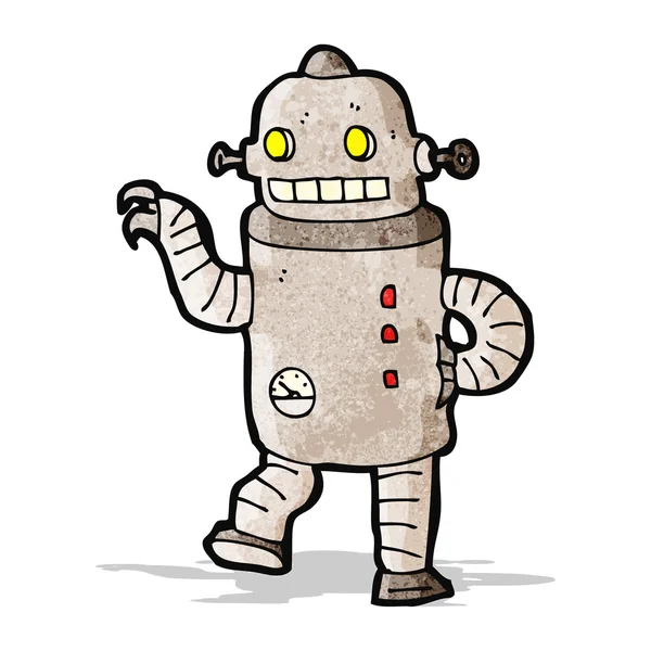 Robot drôle de bande dessinée — Image vectorielle