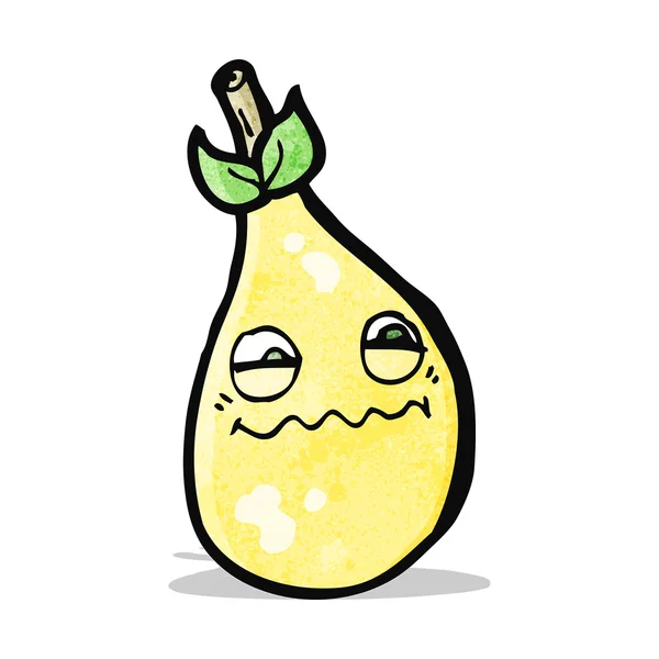 Cartoon nervous pear — Stock Vector