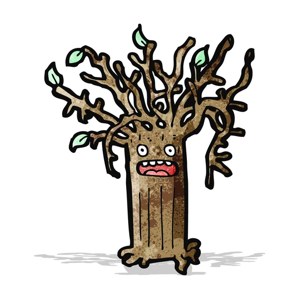 Персонаж карикатуры на дерево — стоковый вектор