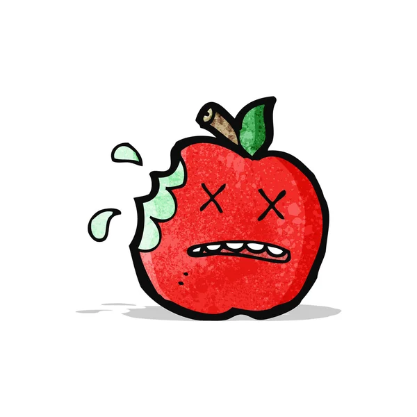 Legrační apple kreslená postavička — Stockový vektor