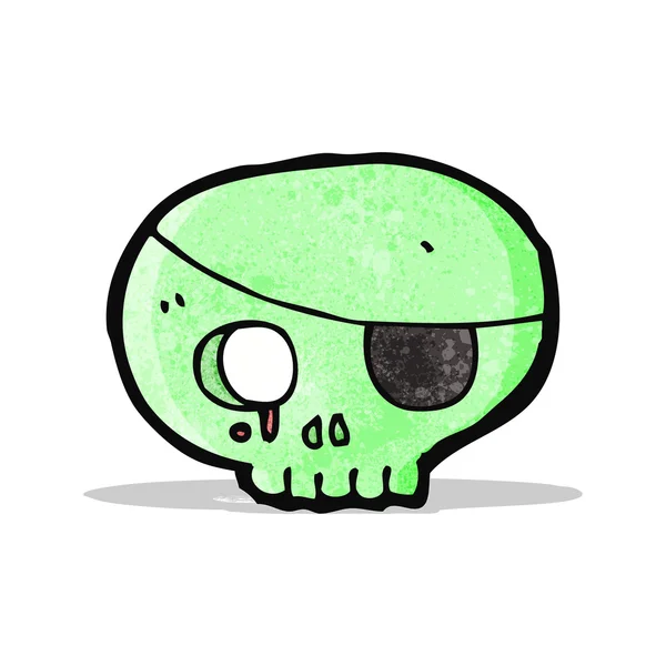 Calavera pirata espeluznante de dibujos animados — Archivo Imágenes Vectoriales