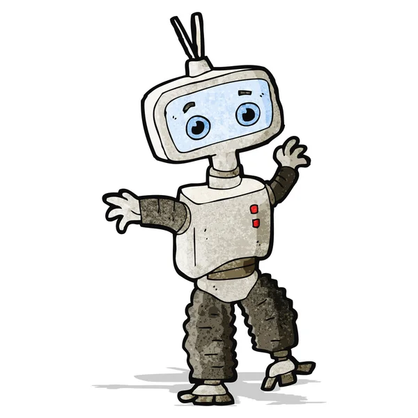 Robot lindo de dibujos animados — Vector de stock