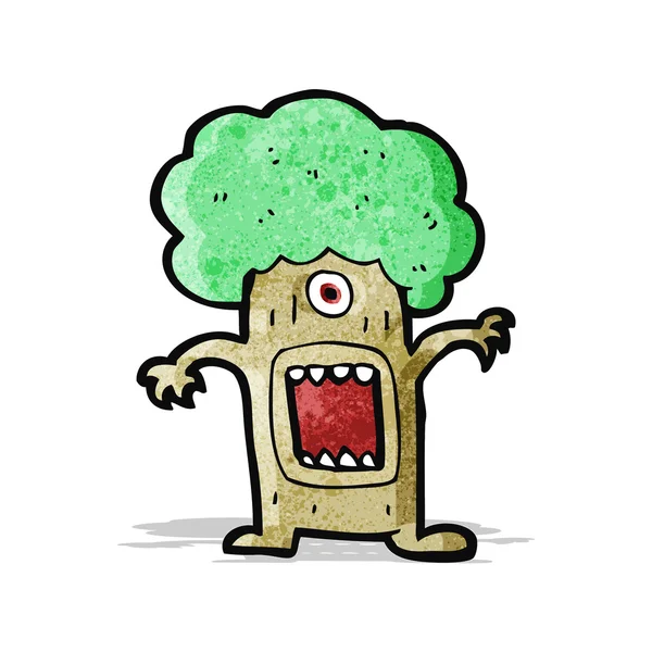 Monstro árvore dos desenhos animados — Vetor de Stock