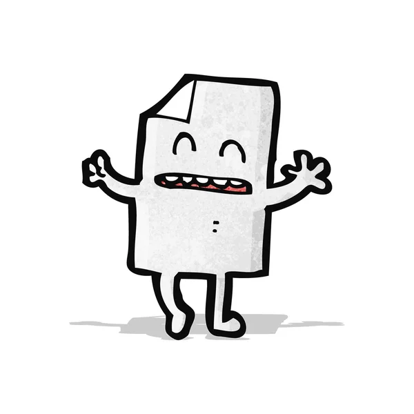 Hoja de papel personaje de dibujos animados — Vector de stock