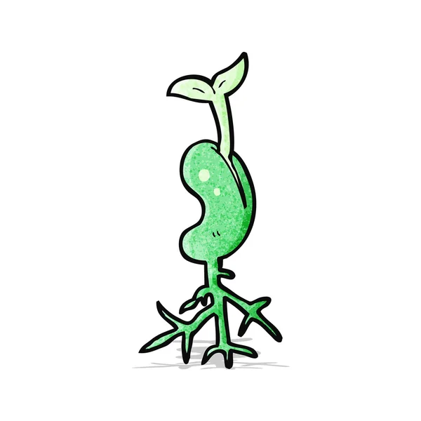 Cartoon fröplanta illustration — Stock vektor