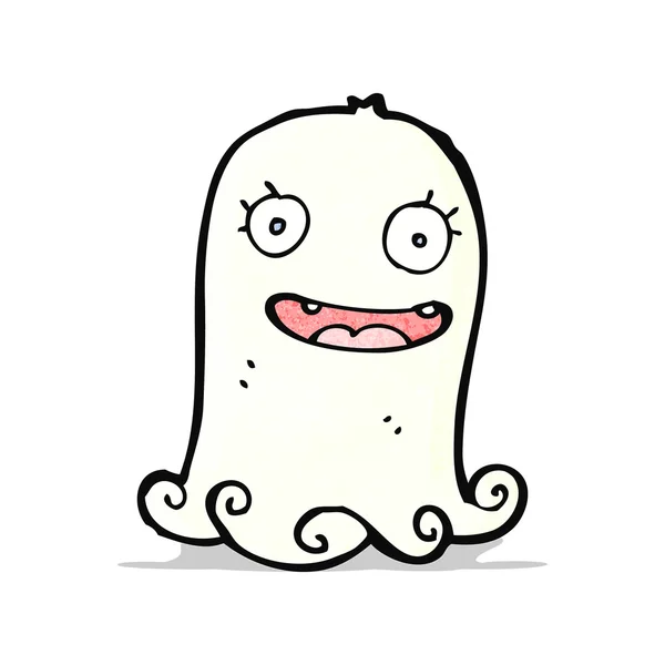 Cartoon friendly little ghost — Stock Vector