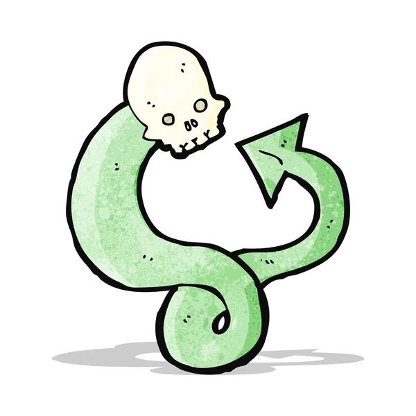Serpente assustadora dos desenhos animados — Vetor de Stock