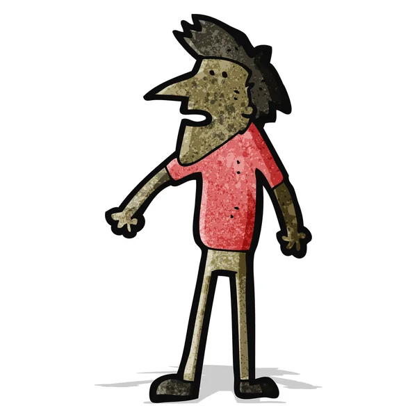 Kreslený muž pokrčení ramen — Stockový vektor