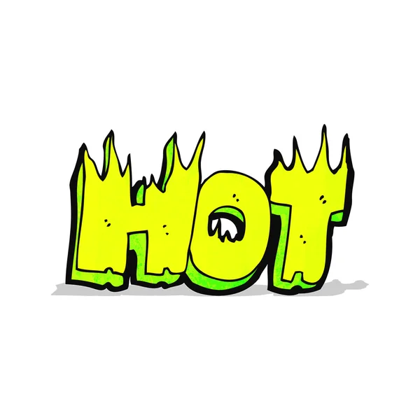Dibujos animados símbolo caliente — Archivo Imágenes Vectoriales