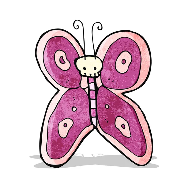 Dessin animé effrayant papillon bug — Image vectorielle