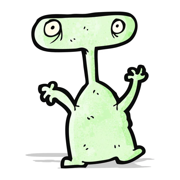 Cartoon bizarre buitenaardse monster — Stockvector