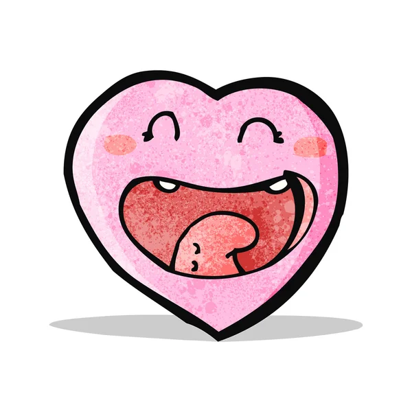 Coração rosa dos desenhos animados — Vetor de Stock
