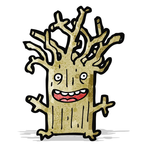 Personaje de dibujos animados árbol — Archivo Imágenes Vectoriales