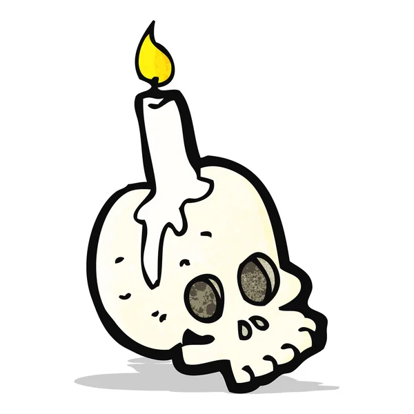 Cartoon skull candle — Stock Vector