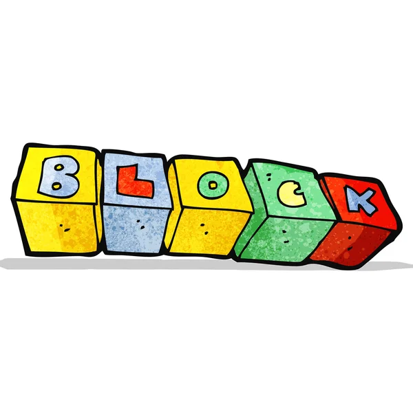 Cartoon letter blocks — Stock Vector