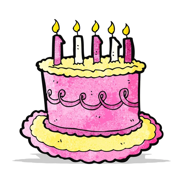 漫画の誕生日ケーキ — ストックベクタ