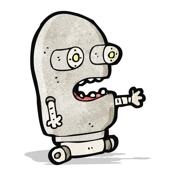 Karikatura ošklivý malý robot — Stockový vektor