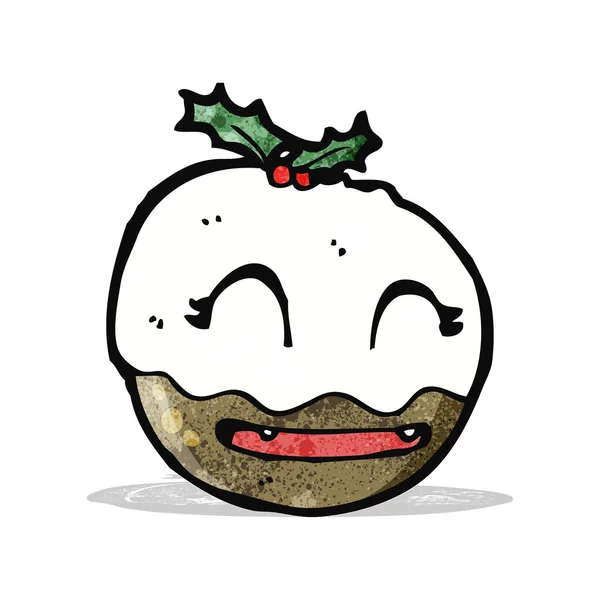 Dessin animé pudding de Noël — Image vectorielle