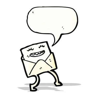 konuşma balonu karikatür ile mektup