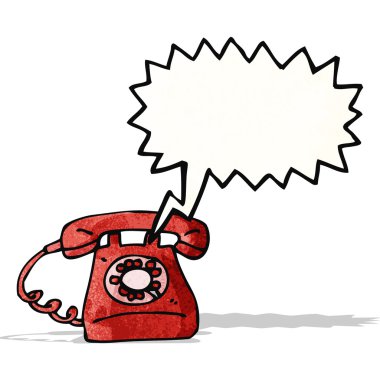 zil telefon karikatür