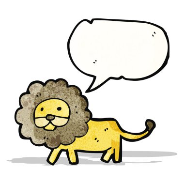 Aslan ile konuşma balonu