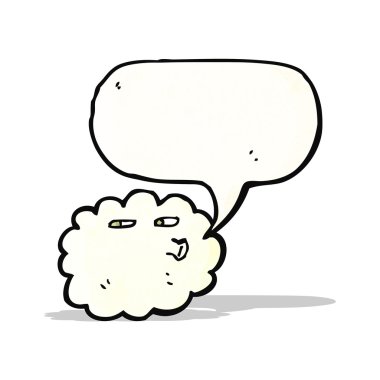 Konuşma baloncuklu çizgi film bulutu