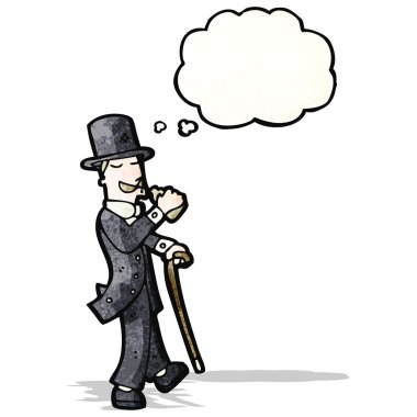 karikatür havalı adam içme