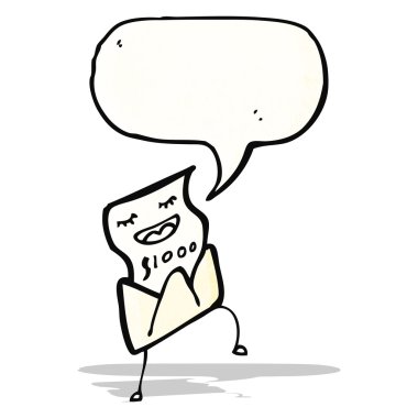 Finansal mektup çizgi film karakteri